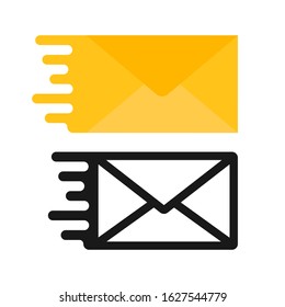 Mail icon set. Vector illustration.