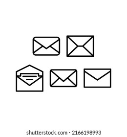 Mail Icon Set Vector Symbol Design Illustration