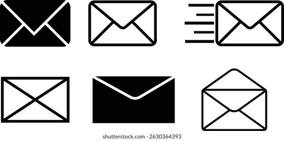 Mail icon set vector. web icon set vector isolated on white background