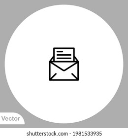 Mail icon sign vector,Symbol, logo illustration for web and mobile