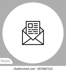 Mail icon sign vector,Symbol, logo illustration for web and mobile