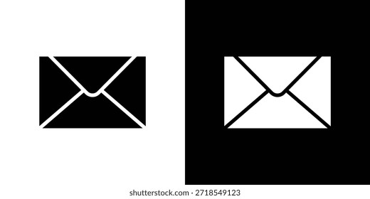 Icono de correo silueta Ilustración vectorial estilo plano aislado