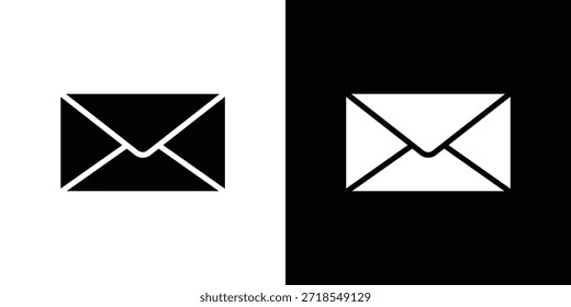 Icono de correo silueta Ilustración vectorial estilo plano aislado