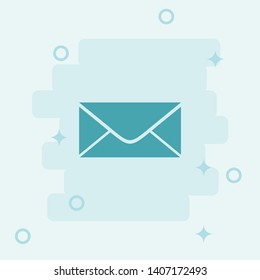 Mail Icon. Simple icon, blue colored icon illustration.