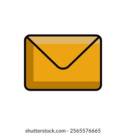 mail icon, simple flat style, illustration, logo sign symbol pictogram template, for ui or ux isolated on white for mobile app, editable	