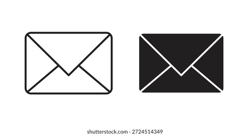 Icono de correo en elemento de logotipo abstracto de Diseño gráfico moderno de tendencia plana simple