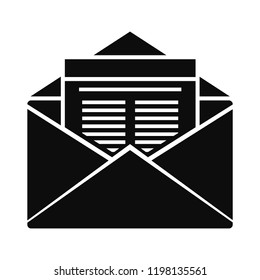 Mail icon. Simple illustration of mail vector icon for web design isolated on white background