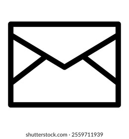 Mail icon with simple and line style