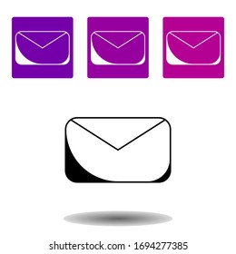 Icono de correo. Esquema simple vector de medios establecido para UI y UX, sitio web o aplicación móvil