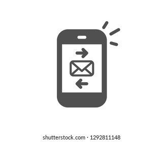 Mail icon. Smartphone communication symbol. Business chat sign. Quality design element. Classic style icon. Vector