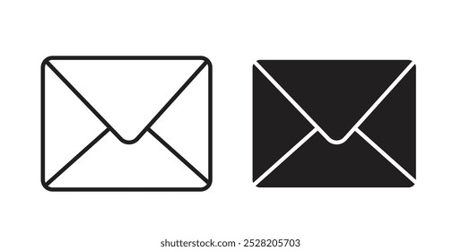 Mail icon in solid and stroke style.