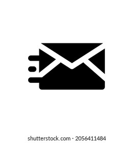 Mail icon solid style vector