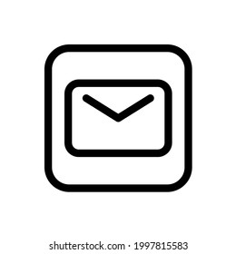Mail icon with square style
