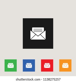 Mail icon, stock vector illustration, EPS10.