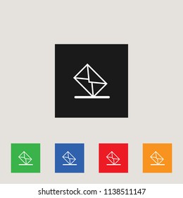 Mail icon, stock vector illustration, EPS10.