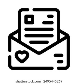 icono de correo con contorno de estilo