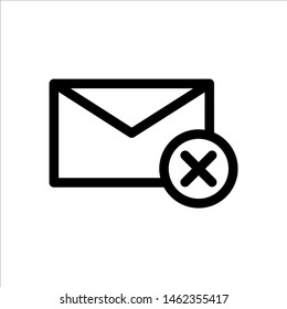 Mail icon. Symbol of communication or message, envelope with trendy flat line style icon for web, logo, app, UI design. isolated on white background. vector illustration eps 10