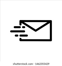 Mail icon. Symbol of communication or message, envelope with trendy flat line style icon for web, logo, app, UI design. isolated on white background. vector illustration eps 10