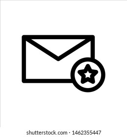 Mail icon. Symbol of communication or message, envelope with trendy flat line style icon for web, logo, app, UI design. isolated on white background. vector illustration eps 10