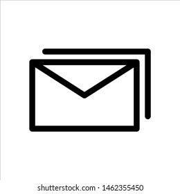 Mail icon. Symbol of communication or message, envelope with trendy flat line style icon for web, logo, app, UI design. isolated on white background. vector illustration eps 10