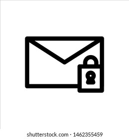 Mail icon. Symbol of communication or message, envelope with trendy flat line style icon for web, logo, app, UI design. isolated on white background. vector illustration eps 10