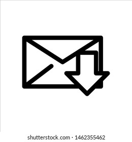 Mail icon. Symbol of communication or message, envelope with trendy flat line style icon for web, logo, app, UI design. isolated on white background. vector illustration eps 10