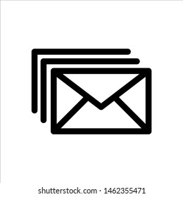 Mail icon. Symbol of communication or message, envelope with trendy flat line style icon for web, logo, app, UI design. isolated on white background. vector illustration eps 10