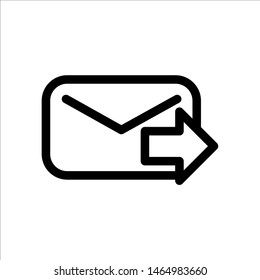 Mail icon. Symbol of communication, message or envelope with trendy flat line style icon for web, logo, app, UI design. isolated on white background. vector illustration eps 10
