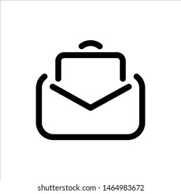 Mail icon. Symbol of communication, message or envelope with trendy flat line style icon for web, logo, app, UI design. isolated on white background. vector illustration eps 10