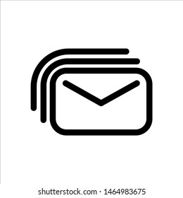 Mail icon. Symbol of communication, message or envelope with trendy flat line style icon for web, logo, app, UI design. isolated on white background. vector illustration eps 10