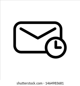 Mail icon. Symbol of communication, message or envelope with trendy flat line style icon for web, logo, app, UI design. isolated on white background. vector illustration eps 10