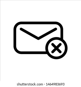 Mail icon. Symbol of communication, message or envelope with trendy flat line style icon for web, logo, app, UI design. isolated on white background. vector illustration eps 10