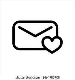Mail icon. Symbol of communication, message or envelope with trendy flat line style icon for web, logo, app, UI design. isolated on white background. vector illustration eps 10