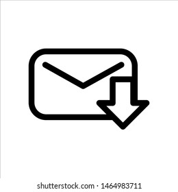Mail icon. Symbol of communication, message or envelope with trendy flat line style icon for web, logo, app, UI design. isolated on white background. vector illustration eps 10