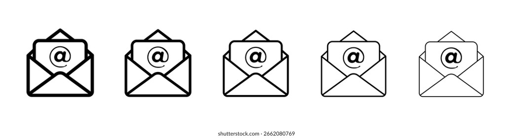 Mail-Symbol Symbolkonzept für web design.simple line, Vektorsymbol. Logo-Illustration