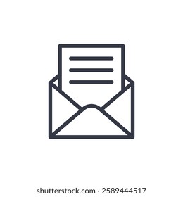 mail icon symbol vector sign isolated on white background illustration for graphic and web design