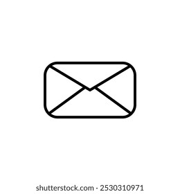 Mail Icon Thin line art isolated