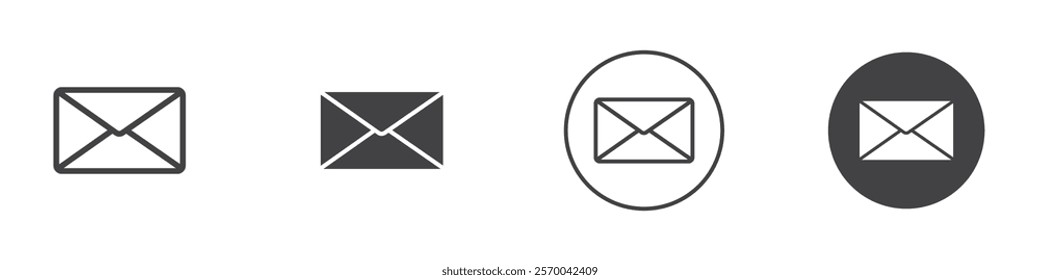 Mail icon Thin line art isolated