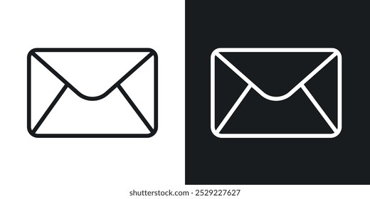 Mail icon in Thin line black color. flat simple vector symbols illustration.