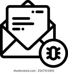 mail icon. Thin Linear Style Design Isolated On White Background