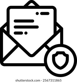 mail icon. Thin Linear Style Design Isolated On White Background