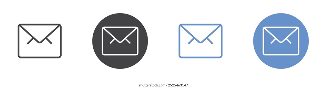 Mail icon Thin outline art symbol