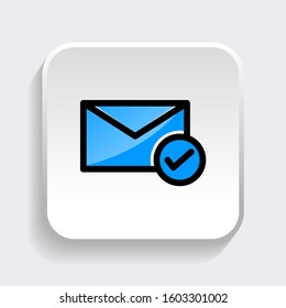 Mail icon with trendy filled line style icon for web, logo, app, UI design. isolated on white background. vector illustration eps 10