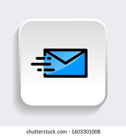 Mail icon with trendy filled line style icon for web, logo, app, UI design. isolated on white background. vector illustration eps 10