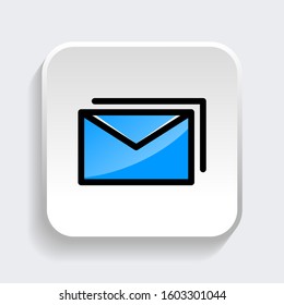 Mail icon with trendy filled line style icon for web, logo, app, UI design. isolated on white background. vector illustration eps 10