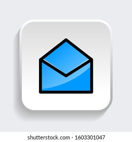 Mail icon with trendy filled line style icon for web, logo, app, UI design. isolated on white background. vector illustration eps 10