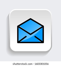Mail icon with trendy filled line style icon for web, logo, app, UI design. isolated on white background. vector illustration eps 10