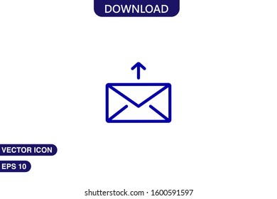  Mail icon in trendy flat style isolated on white background vector illustration