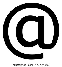 Icono de correo en estilo plano moderno aislado en fondo blanco para web y aplicación
