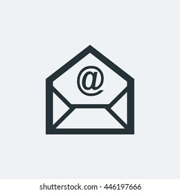 Mail icon in trendy flat style background, image jpg, vector eps, flat web, material icon, UI illustration